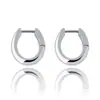 Pendientes de Aro Lisos de Plata de Ley S925, Estilo Minimalista, Lujo Ligero, Sensación de Gama Alta, Estilo Ins, Diseño Coreano, Pendientes de Nicho