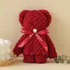 Toalha Xadrez Abacaxi Formato de Urso Presente de Casamento Lembrança Lua Cheia Primeiro Aniversário Lembrancinha Presente Criativo Toalha Quadrada