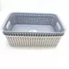 Cesta de Armazenamento Trançada em Rattan Sintético para Itens Diversos, Cesta de Armazenamento para Cosméticos, Caixa Organizadora de Estilo Simples para Mesa de Centro da Sala de Estar, Cesta Organizadora Trançada