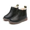 Fronteiriço 2025 Primavera & Outono Botas de Couro Infantil Botas Casuais para Meninos Botas de Moda Retro Infantil Espessas Zíper Lateral