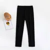 Pantalones de Niña para Primavera y Otoño Color Caramelo Lijado Cálidos Leggings Infantiles 95% Algodón Para Usar por Dentro y por Fuera Pantalones para Niños