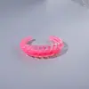 Pulseira de Acrílico Transparente Nova Moda Fresca Transfronteiriça Geométrico Assimétrico Textura Plissada Pulseira Aberta para Mulheres