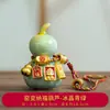 Adornos de Calabaza con Esmalte de Color, Colgantes para Coche, Fortuna y Seguridad, Monedas de Cobre, Artesanías Decorativas para Sala de Estar del Hogar, Mascotas de Té