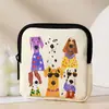 Várias Bolsas de Moeda com Tema de Filhotes, Bolsas de Armazenamento Impermeáveis com Zíper em Couro Sintético, Estojos Multifuncionais Mini para Fones de Ouvido
