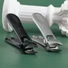 Cortador de Unhas de Abertura Grande do Fabricante, Cortador de Unhas em Forma de Chifre de Aço Inoxidável, Peça Única para Uso Doméstico, Afiado para Unhas Grossas, Tesoura de Unha com Revestimento em Pó