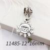 1 Mariposa Elefante Tortuga Colgante de Agujero Grande Accesorio Aleación DIY Pulsera Collar Pulsera con Dijes de Agujero Grande