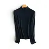 Roupa Térmica de Acrílico, Novo Estilo Outono e Inverno, Gola Alta Meia, Corte Justo, Manga Longa, Aquecimento Próprio, Camada Base, Roupa Quente de Outono