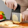 Cortador de Patatas Ondulado de Acero Inoxidable Herramienta de Cocina para Cortar Patatas, Uso Doméstico Cortador Corrugado para Papas Fritas