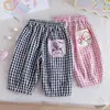 Pantalones Repelentes de Mosquitos para Niños Estilo Verano Ligero 2026 Nuevos Pantalones de Linterna a Cuadros Elegantes para Bebé Niños y Niñas Ropa de Verano de Moda