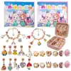Dia das Crianças TikTok Taobao Dropshipping Educacional DIY Conjunto de Pulseira de Contas de Cristal Presente para Meninas Atacado