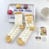 Calcetines mujer otoño e invierno nueva colección de muñecas lindas calcetines de tubo de forro polar coral grueso cálido para el hogar para dormir venta al por mayor