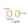 Pendiente de Aro Liso Minimalista Francés Hebilla Pendientes Huggie Lisos para Mujer Chapados en Cobre con Anillo Colgante Accesorios Versátiles de Aro para Pendientes DIY