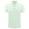Camisa Polo Antibacteriana Menta com Gola Waffle 5A para Homens, Estilo Casual de Negócios, Manga Curta, Roupa de Trabalho com Absorção de Umidade