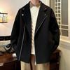 Gabardina de lana para hombre, abrigo de otoño e invierno 2022, chaqueta de cuello grande