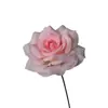 Flor de Rosa Artificial de Tallo de Hierro de Cabeza Única Materiales de Decoración de Bodas Tienda de Centro Comercial al por Mayor Pared de Flores para Paisajismo Flores Artificiales