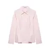 Comercio Exterior Transfronterizo Estilo Europeo y Americano Ropa de Mujer Za Aliexpress Venta Caliente Moda Versátil Dobladillo Estilo Falda Corta Camisa de Popelina