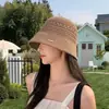 Sombrero de Cubo Hueco Estilo Nuevo 2026, Sombrero de Punto Delgado de Verano, Moderno y Versátil, Hace que la Cara Parezca Más Pequeña, Protector Solar, Transpirable, Versátil