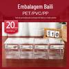 Impresso plástico pvc caixa transparente alimento perfumado chá café caixa pet pet frutas secas embalagem pvc caixa plástica personalizada