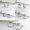 Pendientes de Bambú Exquisitos Estilo Hong Kong Retro Pegamento ABS C Diseño Simple Aro para Oreja Pendientes Elegantes de Alta Calidad Versátiles