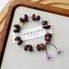 Pulsera de Grano de Café de Cerámica Jingdezhen, Refrescante y que no se decolora, Joyería de Alta Gama para Mujer, Accesorio Versátil de Nuevo Estilo Chino, Mayoreo