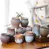 Vaso de flor suculenta cerâmica vaso de árvore velha diâmetro grande liquidação combinação especial cerâmica grossa retangular com prato criativo