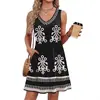 2026 Ropa de Mujer de Comercio Exterior Europeo y Americano Transfronteriza Amazon Vestido de Verano con Estampado de Tiras y Bolsillo