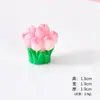 Estética da Primavera Balde de Ferro Buquê de Flores Acessórios de Resina Jardinagem de Rosas DIY Decorações de Mesa Ornatos de Micro Paisagem