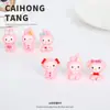 Resina Cor Sólida Sanrio My Melody Acessórios de Boneca DIY Enfeites para Pendurar no Carro Decorações de Mesa Acessórios Materiais Atacado