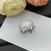 Nuevo Anillo Abierto Clásico Vintage Dior/Dior 2025 con Letras Cd, Anillo Desgastado con Etiqueta Original