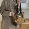 Bolso de Hombro Tipo Tote de Gran Capacidad Versátil Estilo Universitario Commuter Moda de Nicho Estilo Coreano con Relieve para Mujer 2025 Tendencia