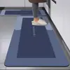Alfombrilla de cocina para suelo de Amazon transfronteriza fácil de cuidar, larga, absorbente, secado rápido, antideslizante, alfombrilla de suelo para el hogar, alfombrilla de suelo de tierra de diatomeas