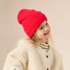 Invierno Exterior Terciopelo Cálido Gorro de Bebé Protección para las Orejas Lindo Gorro de Invierno para Niños Gorro Tejido de Felpa para Bebé