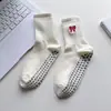 Calcetines de Yoga para Mujer, Calcetines Antideslizantes Profesionales de Media Pantorrilla, Calcetines para Deporte en Interiores Pilates Fitness Suelo, Calcetines Antideslizantes para Danza