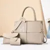 Conjunto de tres piezas de bolsos para madre e hija, bolsos de mano elegantes y atractivos, bolsos de hombro versátiles, bolsos cruzados de lujo ligero, bolsos versátiles para el día a día para mujer