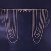 Explosiones Transfronterizas Europeas y Americanas Personalidad Multicapa Sexy Cadena de Hombro Moda de Club Nocturno Cadena de Cuerpo Brillante Cadena de Cuerpo Femenina