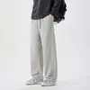 Novedad de Otoño Pantalones de Punto Saber para Hombre Otoño Holgados Rectos Pierna Ancha Pantalones de Chándal
