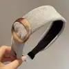 Faixa de cabelo retrô com coroa alta para mulheres, simples e estilosa, faixa de cabelo de aba larga que não aperta o cabelo, acessório de cabelo da moda estilo coreano