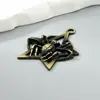 Pendente Criativo de Aranha em Liga de Metal Retrô Acessórios para Joias DIY Pingente de Colar Criativo Pingente em Forma de Estrela de Bronze Antigo