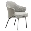 Cadeira de Jantar de Luxo Leve Pós-moderna Simples Cadeira de Mesa para Casa Cadeira de Maquiagem Nórdica de Aço Inoxidável Cadeira com Encosto para Sala de Modelo