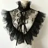 Shawl de Encaje y Malla de Estilo Gótico de Venta Caliente Transfronterizo, Cuello Falso, Bufanda para Cuello, Fiesta de Halloween