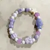 Pulsera de Cerámica Jingdezhen Pulsera de Estilo Étnico Joyería de Círculo Único Pulsera de Cuentas con Hilo Elástico Hecho a Mano Fabricante Suministro