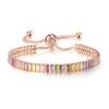Kerastase Amazon Produtos Quentes Transfronteiriços Europeus e Americanos Pulseira de Zircônia Colorida Feminina Completa em Diamante Cristal Tennis Atacado Acessórios de Mão
