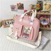 Tutorial bolsa japonesa harajuku bolsa de dor bolsa mensageiro estudante universitário aula mochila escolar mochila ins bolsa de ombro de grande capacidade