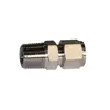 Conector tipo férula doble GB1-2, conector hidráulico de paso recto para instrumentación, conector de tubería de paso recto con rosca cónica de acero inoxidable