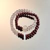 Populares Pulseras Apilables con Cuentas de Candado de Paz de Estilo Chino Nuevo con Diseño de Mariposa de Nicho Estilo Antiguo Pulseras de Puesto de Mercado Nocturno