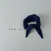 Bufanda infantil estilo coreano para otoño e invierno, chal de punto simple a rayas verticales, bufanda triangular, unisex, color liso, capa pequeña