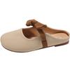 Zapatillas Planas de Lazo Vintage para Mujer Verano 2025 Nuevas Antideslizantes de Suela Suave Sandalias Mary Jane