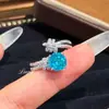 Pendente de Colar Octogonal Rosa Milênio Corte Rosa Diamante Paraíba Diamante de Alto Carbono Brincos de Diamante Roxo Anel Torcido de Água-Marinha para Mulheres