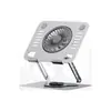 Soporte de enfriamiento para laptop giratorio y plegable con ventilador, enfriador de computadora, base de enfriamiento, soporte elevador de aleación