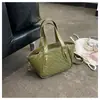 Bolsa de mão tecida de cor sólida de nicho transfronteiriça bolsa cesta de vegetais bolsa feminina 2026 novo estilo da moda versátil bolsa de ombro único transversal